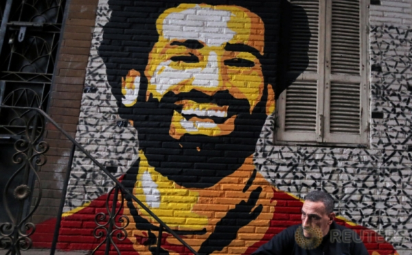 Mural Bintang Liverpool Mohamed Salah Hiasi Kedai Kopi di Kairo Mesir