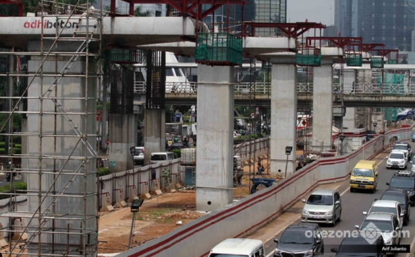 Rampung 70 Persen Proyek LRT Jakarta Optimis Selesai Agustus 2018