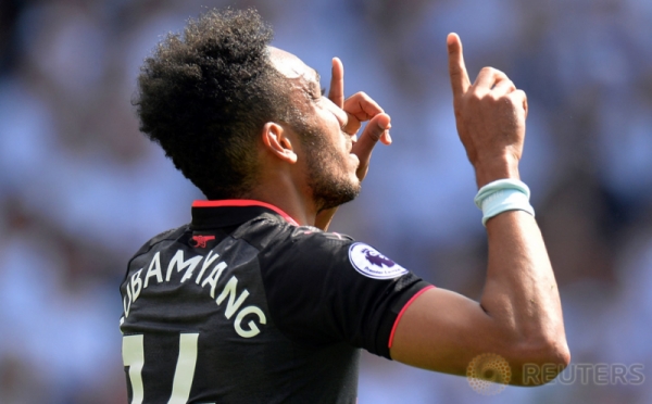 Gol Semata Wayang Aubameyang Tutup Kemenangan Arsenal atas Huddersfield