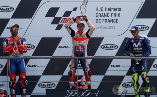 Marc Marquez Tercepat pada Race MotoGP Prancis 2018 di Sirkuit Le Mans