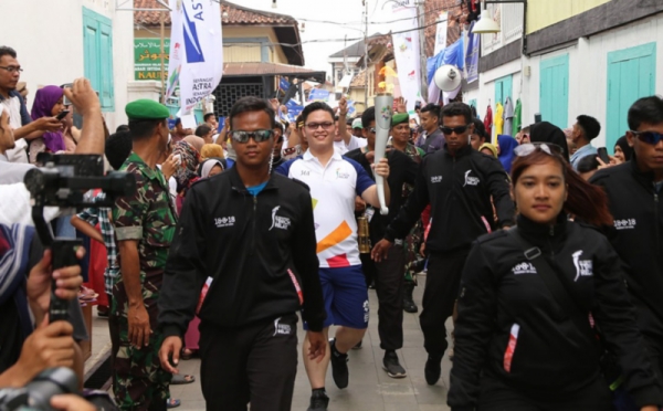 Pawai Obor Asian Games 2018 Lewati KBA Palembang 