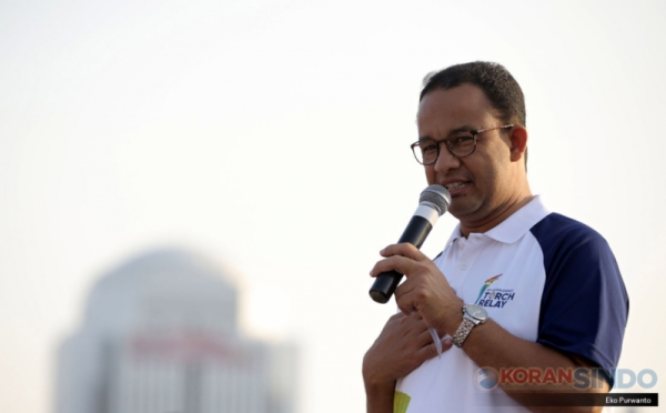 Anies Baswedan Hadiri Puncak Kirab Obor Asian Games 2018