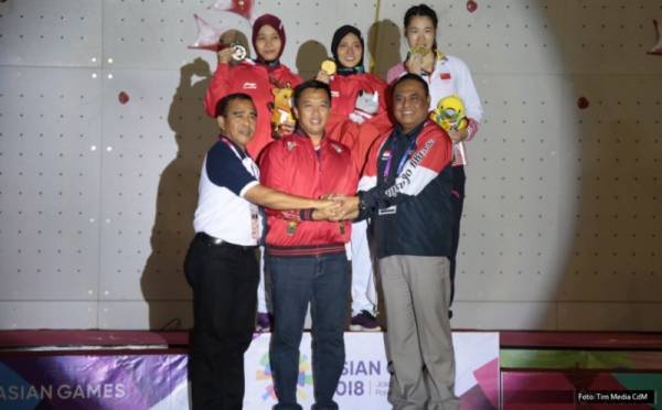  Lewat Panjat Tebing, Aries Susanti Sumbang Emas ke-8 Indonesia di Asian Games 2018