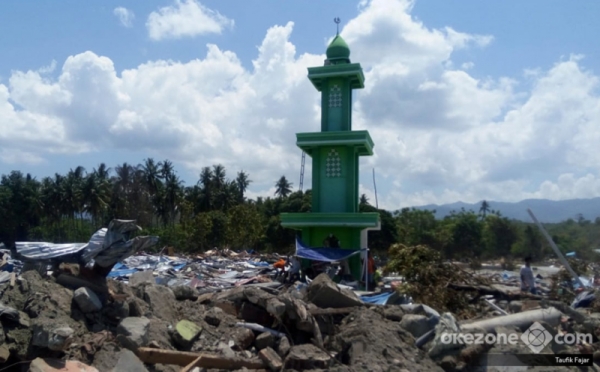 Gempa di Palu, Menara Masjid Ini Tetap Kokoh Berdiri
