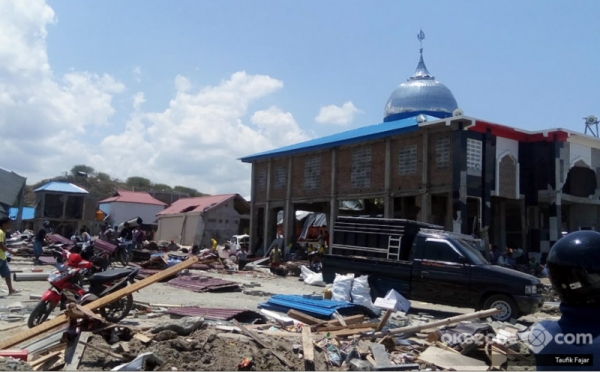 Gempa di Palu, Menara Masjid Ini Tetap Kokoh Berdiri