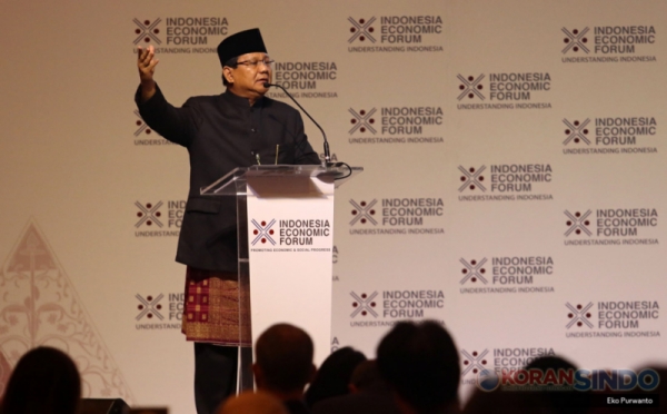 Prabowo Bicara Sistem Ekonomi Negara di Indonesia Economic Forum 