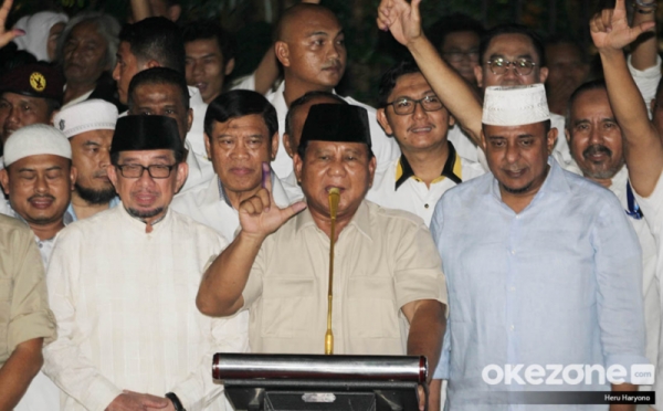 Prabowo Klaim Menang 62 Persen Atas Petahana