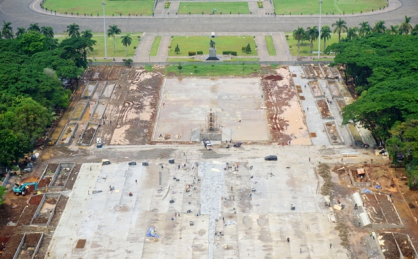 Pembangunan Plaza Selatan Monas Ditargetkan Kelar Bulan Depan