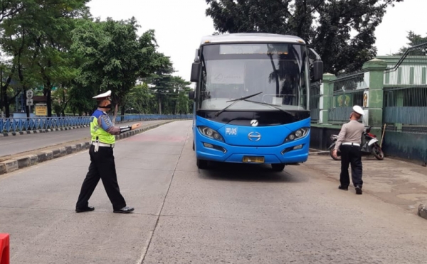 Polisi Imbau Awak Bus dan Penumpang Tidak Mudik